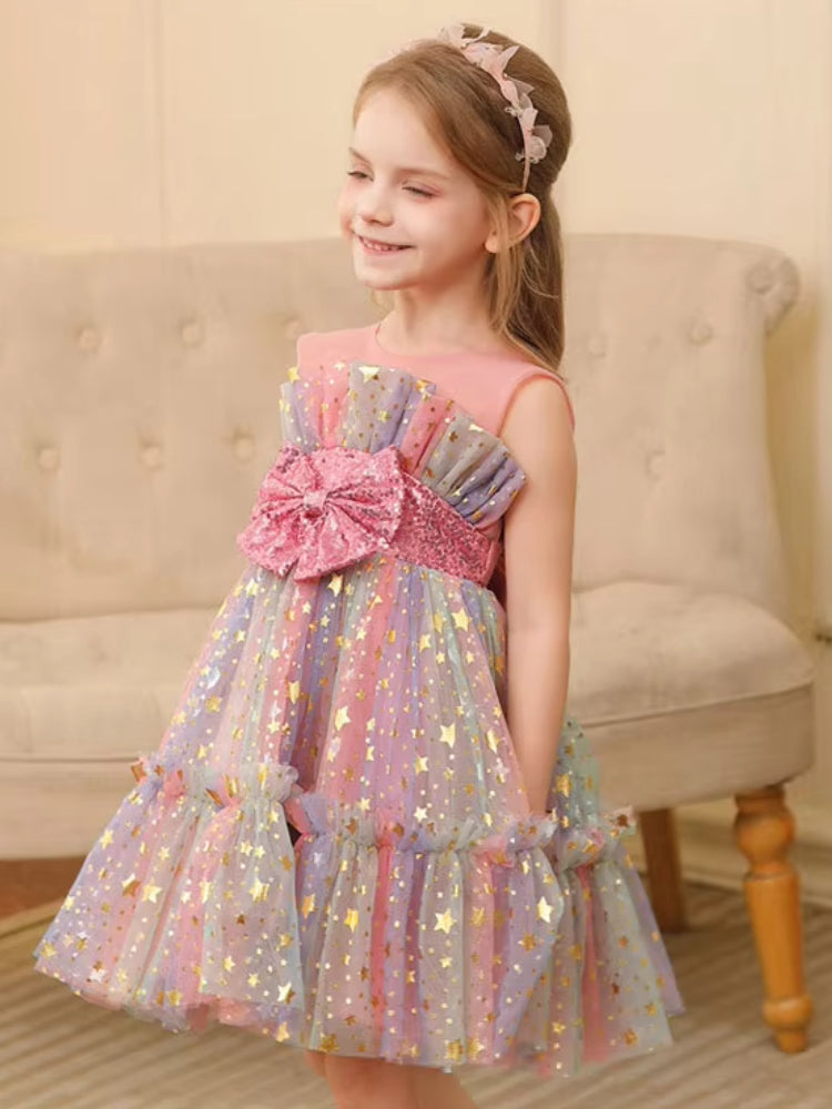 Robe de cérémonie pour fillette couleur rose