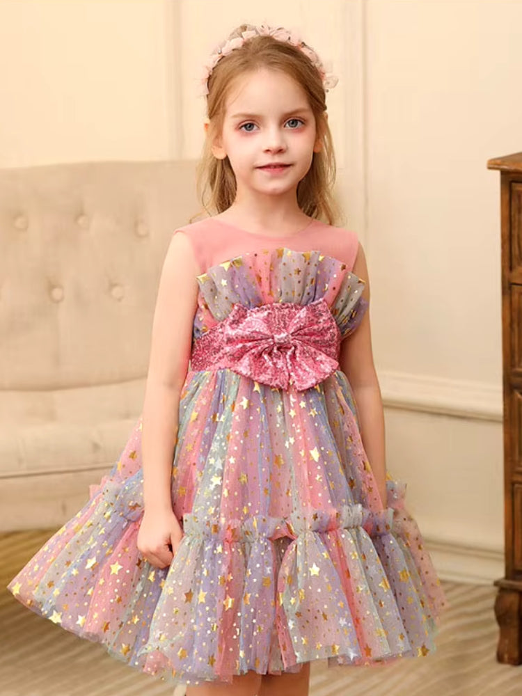 Robe de cérémonie pour fillette couleur rose