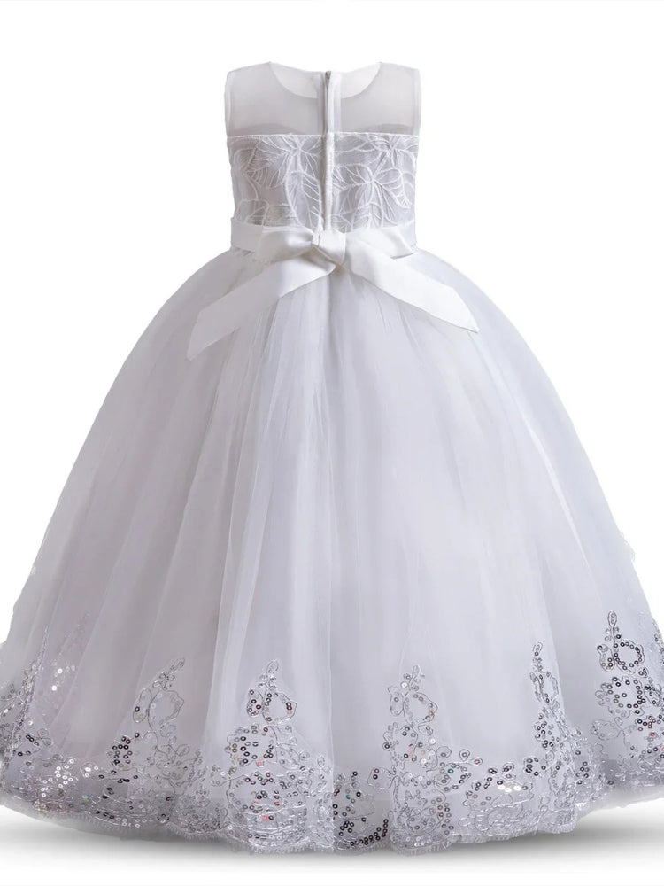 Robe de mariée pour fillette couleur blanche