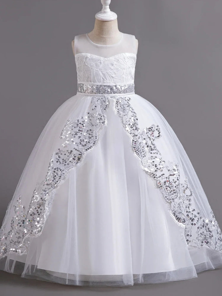 Robe de mariée pour fillette couleur blanche