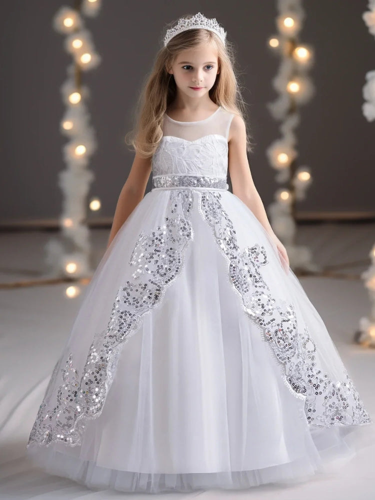 Robe de mariée pour fillette couleur blanche