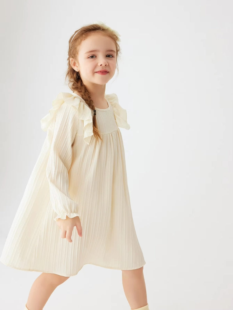 Robe d'été pour fillette couleur beige