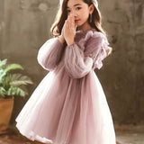 Robe pour fillette chic, couleur violette