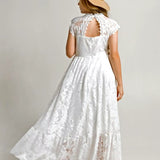 Robe longue pour fillette couleur blanche