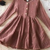 Robe pull pour fillette couleur rose poudré